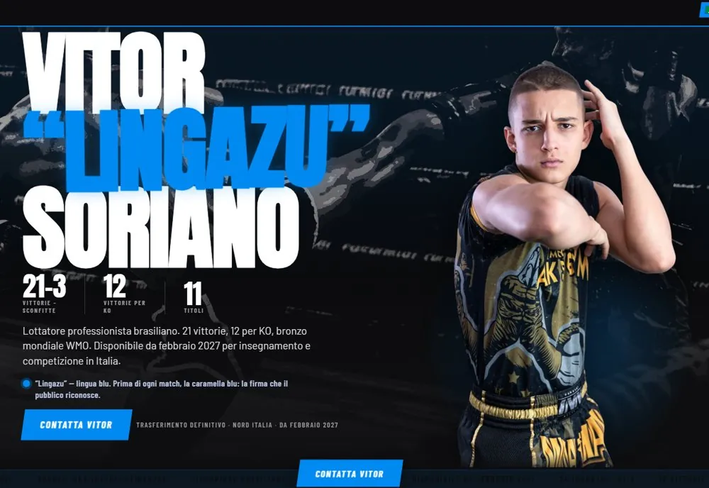 Sito di Vitor Lingazu Soriano, lottatore professionista